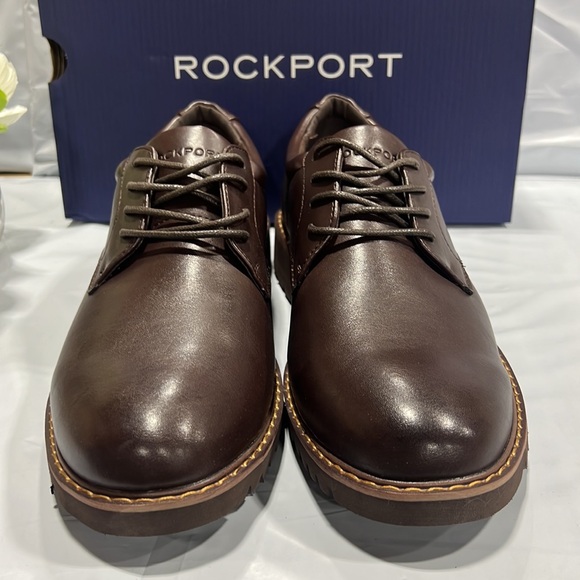 NIB - Rockport Men’s Kevan Oxfords Shoes, Brown CJ1574 - Size 8.5 - Picture 6 of 12
